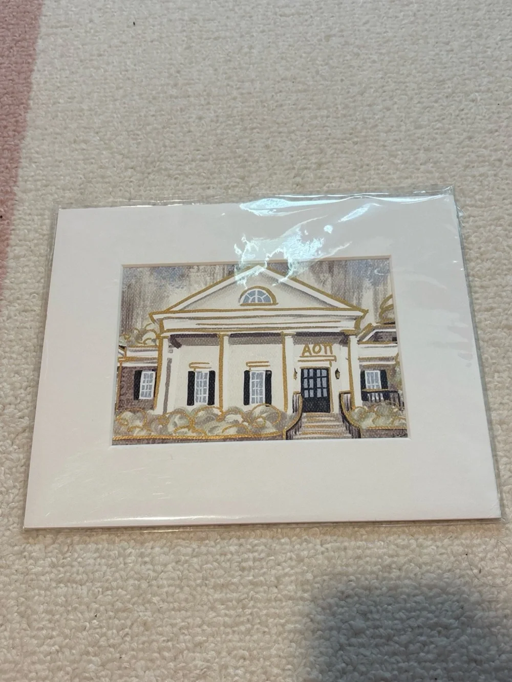 Gold & Cream sorority House Art Print – Home Accents